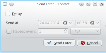 Image of Send Later Agent after input